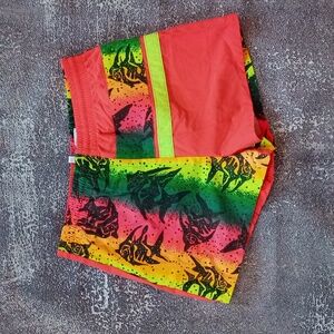 Vintage 90s Fish Retro Colour Block Shorts